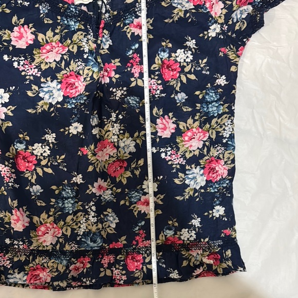 Abercrombie & Fitch Floral Navy Blouse - Picture 9 of 10